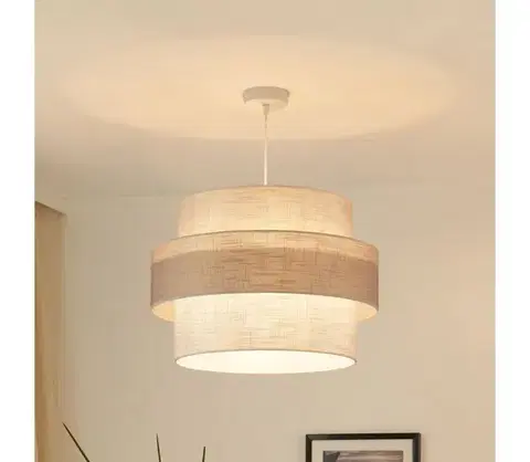Svietidlá BRILAGI - Luster na lanku DOVER SPACE 1xE27/15W/230V pr. 50 cm šedá/krémová 608190
