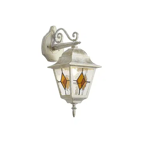 Vonkajšie svietidlá Vintage vonkajšia nástenná lampa béžová so starožitným zlatom IP44 - Antigua Down