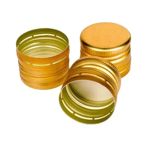 Vývrtky a otvárače na fľaše Kinekus Zátka/uzáver na fľašu, zlatý 31,5/24 mm, balenie 6 ks