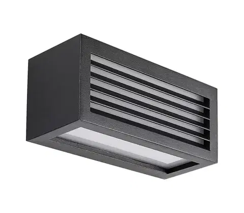 Svietidlá Rabalux 77100 - LED Vonkajšie nástenné svietidlo LUBLIN LED/10W/230V IP54 čierna 77100