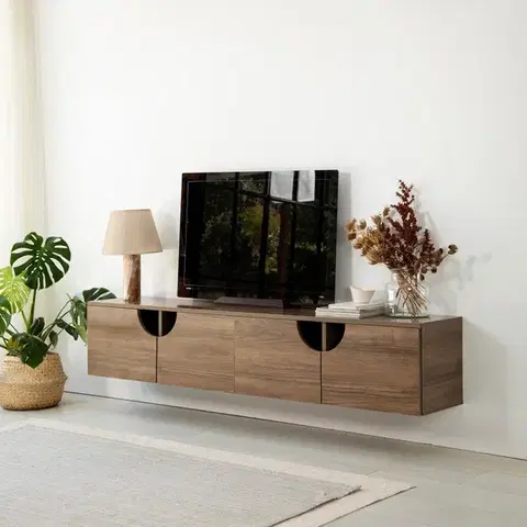 TV stolíky TV stolík Grotte - Walnut
