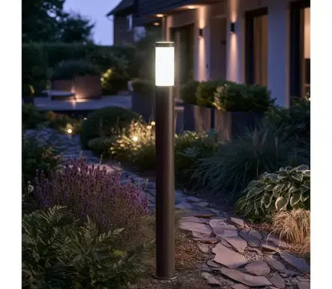 Záhradné lampy BRILAGI-LED RGBW Vonkajšie svietidlo ELIA 1xE27/6,5W/230V 2700-6500K IP44 100 cm antracit BG5757+AI0818