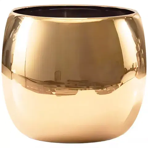 Záhrada Kvetináč YS44179 Electroplating Effect D16xh15 Gold