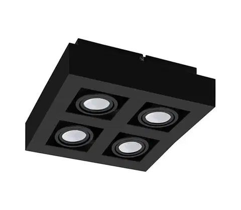 Svietidlá Eglo 31065 - LED bodové svietidlo MENDOZA 4xLED/4,7W/230V 3000K čierne 31065