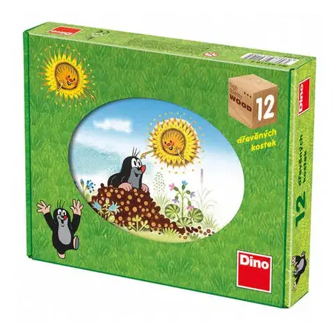 Obrázkové kocky Dino Toys Drevené kocky Krtkov rok 12 Dino