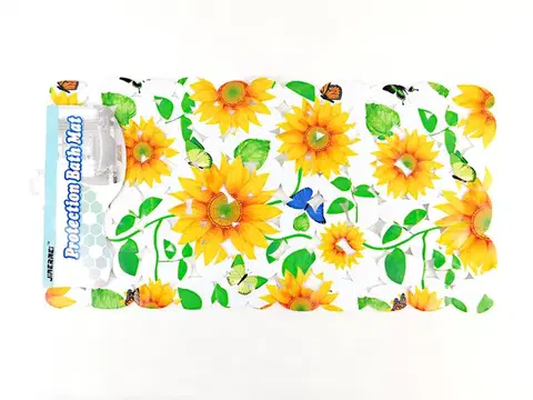 Kúpeľňové predložky MAKRO - Podložka do vane 34x68cm, dekor kvety
