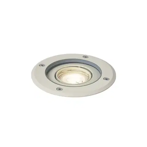Vonkajšie zápustné svietidlá Moderné zemné bodové svietidlo béžové GU10 50 mm nastaviteľné IP65 - Delux
