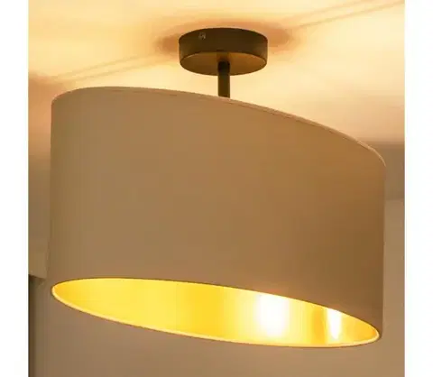Svietidlá  - Prisadený luster OVAL VEGAN 1xE27/15W/230V krémová 604406