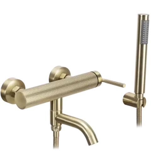 Kúpeľňové batérie REA - Vaňová nástenná batéria Argon Brush Gold REA-B7804