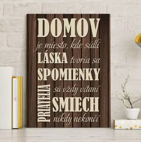 Tabuľky do bytu Obraz na stenu - Rodinná tabuľka - V tomto dome II