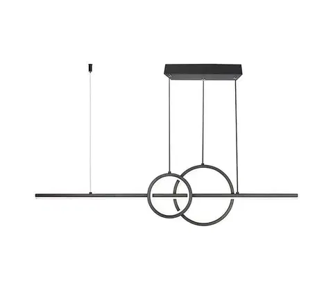 Svietidlá  LED Luster na lanku LED/15W/230V 4000K 80 cm čierna 6935
