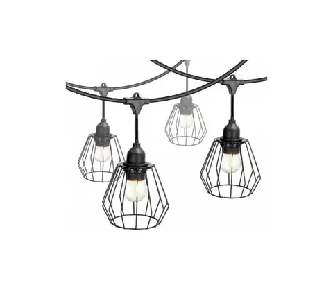 Záhradné lampy  Vonkajšia dekoratívna reťaz CRETE 15xE27/230V 20m IP44 005132