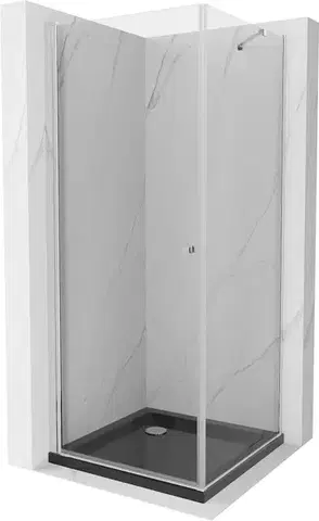 Vane MEXEN/S - Pretória sprchovací kút 70x70, transparent, chróm + sprchová vanička vrátane sifónu 852-070-070-01-00-4070