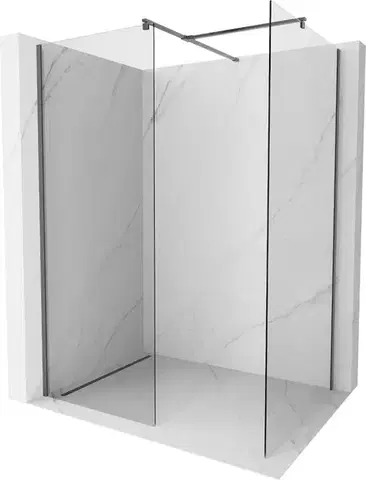 Sprchové dvere MEXEN/S - Kyoto Sprchová zástena WALK-IN 125 x 120, transparent, grafit metal 800-125-202-95-00-120