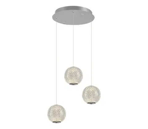Svietidlá  LED luster na lankách CREMONA 3xLED/5W/230V 3000K matný chróm 414LRC1381