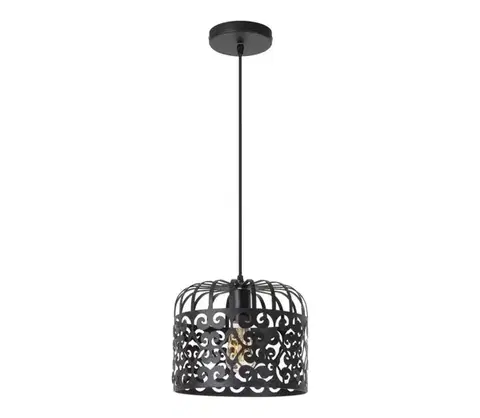 Svietidlá Rabalux 2156 - Luster ALESSANDRA 1xE27/60W/230V čierna  2156
