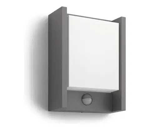 Záhradné lampy Philips 16461/93/16 - LED Vonkajšie svietidlo so senzorom ARBOUR LED/6W IP44 16461/93/16