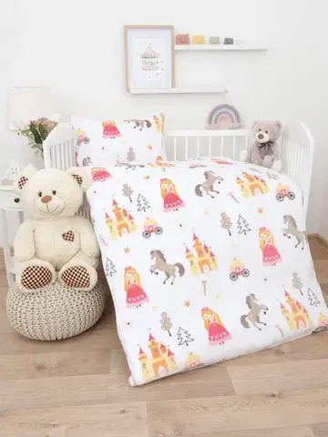 Detské obliečky MKLozkoviny.sk Obliečky mikroplyš do postieľky Exclusive – Kúzelné kráľovstvo - 100 × 135 cm - 40 x 60 cm