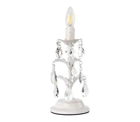 Lampy ONLI - Stolná lampa TERESA 1xE14/6W/230V biela 4670/LA