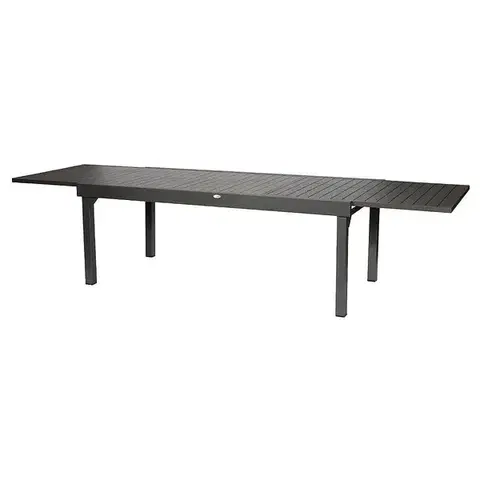Stolčeky DEOKORK Hliníkový stôl VALENCIA 200/320 cm (antracit)