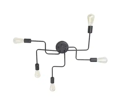 Svietidlá  Prisadený luster TUBE 5xE27/15W/230V P-1924/5 BK