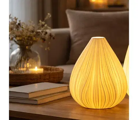 Lampy ONLI - Stolná lampa NUVIA 1xE14/6W/230V 25 cm biela 099/LP