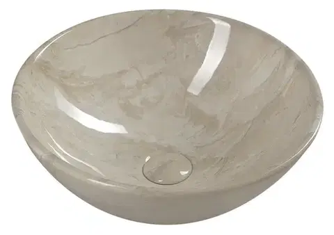 Umývadlá SAPHO - DALMA keramické umývadlo na dosku, priemer 42cm, marfil 127