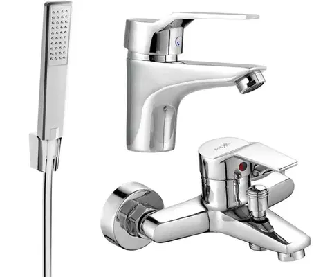 Kúpeľňové batérie MEXEN/S - Caro R72 SET vaňová a umývadlová batéria, chróm 746603R72-00