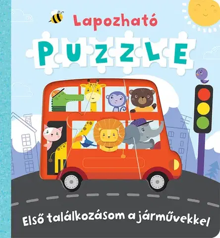 Leporelá, krabičky, puzzle knihy Lapozható puzzle - Első találkozásom a járművekkel