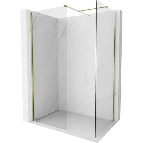 Sprchové dvere MEXEN/S - Kyoto-X Sprchová zástena WALK-IN 110 x 110, transparent 10 mm, zlato 800-110-202-50-00-110-X