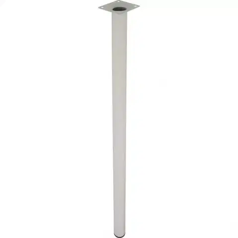 Nábytkové nohy a pätky Okrúhla nábytková noha 70 cm biela
