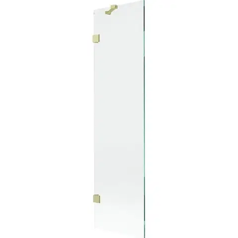 Sprchové dvere MEXEN/S - Lunar vaňová zástena FIX 50 x 150, transparent, zlatá kartáčovaná 897-050-000-55-00