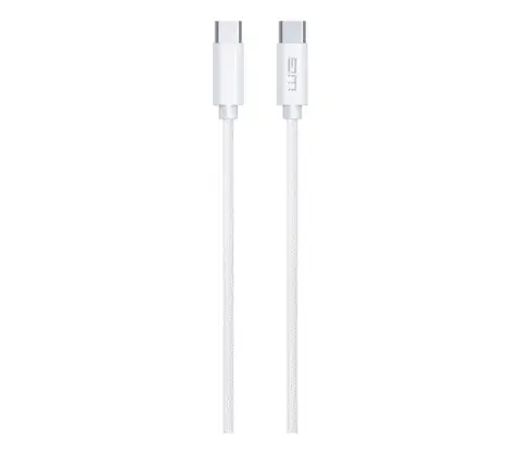 Predlžovacie káble Winner Group - USB kábel USB-C / USB-C 60W 3m biela WINKABCC3M60W