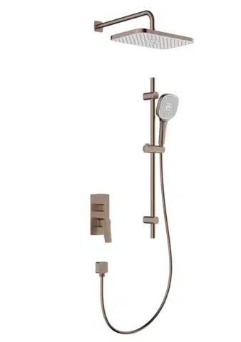 Držadlá k vani KFA KFA - Malaga sprchový set, podomietkový s posuvným držiakom, PVD brushed rose gold 4529-301-34