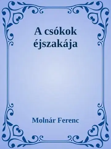 Svetová beletria A csókok éjszakája - Ferenc Molnár