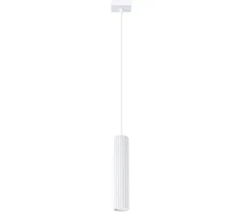 Svietidlá  SL.1535 - Luster na lanku KARBON 1xGU10/10W/230V biela SL.1535
