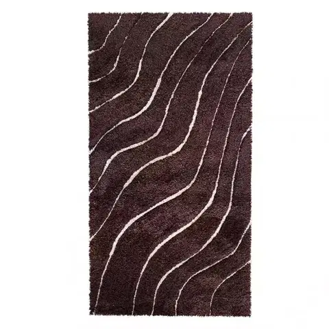 Moderné koberce Koberec Shaggy Sonic 0,8/1,5 PSR-9234 hnedá