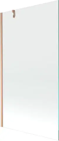Sprchové dvere MEXEN/S - Next vaňová zástena FIX 100 x 150, transparent, meď kartáčovaná 895-100-000-00-00-65