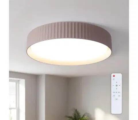 Svietidlá BRILAGI - LED stmievateľné stropné svietidlo LUCIA LED/48W/230V pr. 41 cm taupe + diaľkové ovládanie WO800-OEM43-40