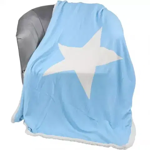 Ozdobné prikrývky Deka Astra 16 modrá/ecru 120x150 Merkury Home