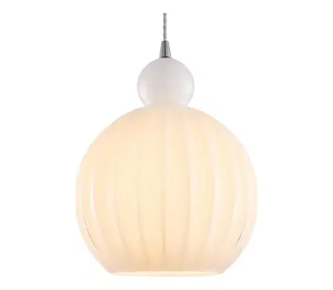 Svietidlá Halo Design 737321 - Závesné svietidlo na lanku BALL BALL 1xE27/40W/230V priemer 32 cm biela 737321
