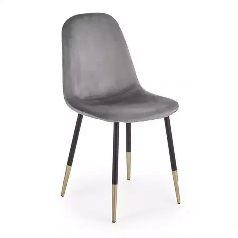 Čalúnené stoličky Stolička K379 velvet/kov popol 45x48x88