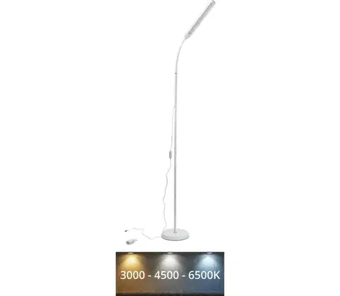 Lampy  LED Stmievateľná stojacia lampa SIGNUS LED/10W/230V 3000/4500/6500K biela PFL22W
