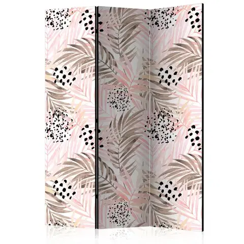 Paravány Paraván Pink Palm Leaves Dekorhome
