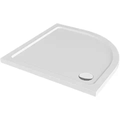 Vane CERANO - Sprchová vanička štvrťkruhová Brio - SMC/minerálny kompozit - štruktúrovaná biela - 80x80x4 CER-679497