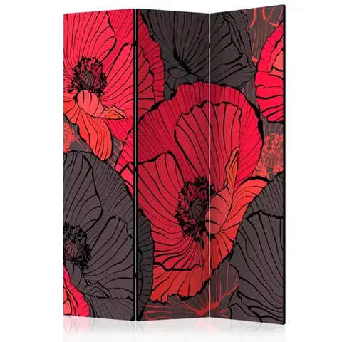 Paravány Paraván Pleated poppies Dekorhome