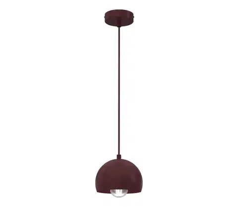 Svietidlá  Závesný luster na lanku SOOL 1xE27/15W/230V, priemer 15 cm, bordový 1217