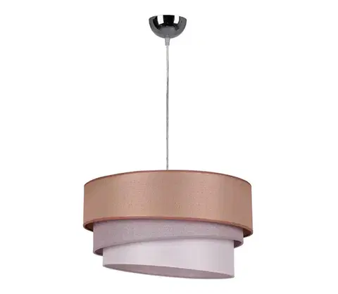 Svietidlá  - Luster na lanku TRIO 1xE27/40W/230V pr. 45 cm hnedá/šedá/strieborná 8338