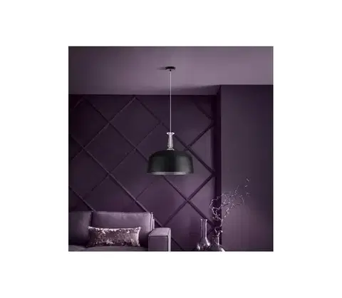 Svietidlá Eglo 39588 - Závesný luster na lanku MONTE FUERTE 3xE27/10W/230V čierny 39588