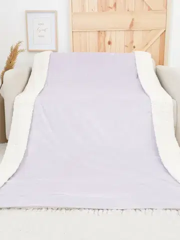 Deky MKLozkoviny.sk Baránková deka mikroplyš Exclusive 150 × 200 cm – Laura lila